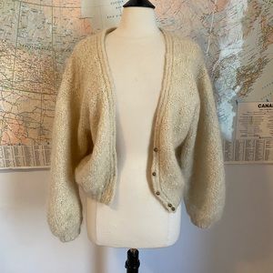 Vintage wool cardigan knit S/M
